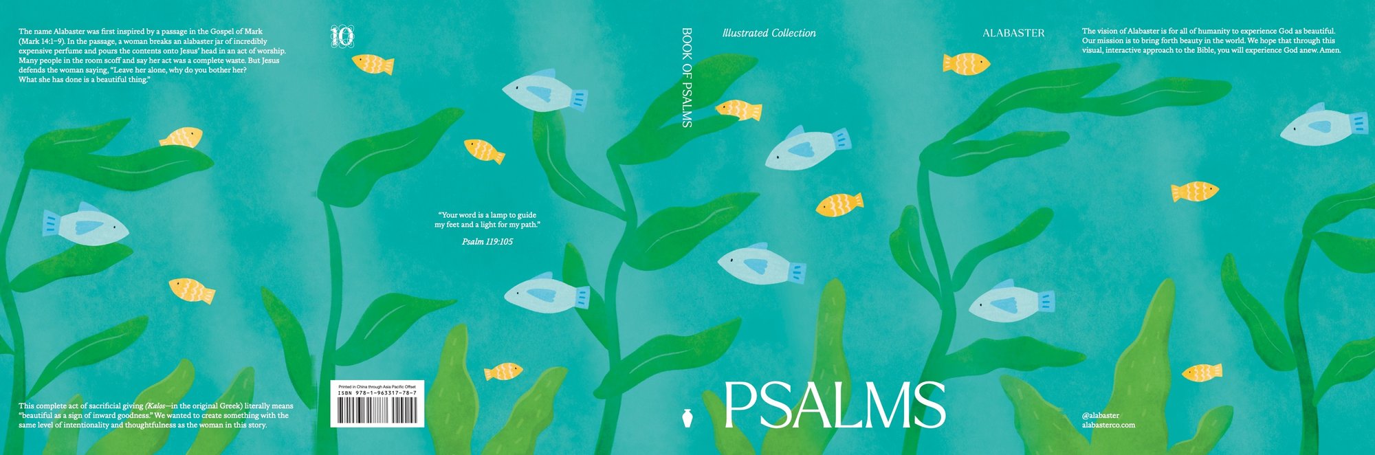 Psalms Illustrated: Softcover with flaps, flat, Underwater Forest edition