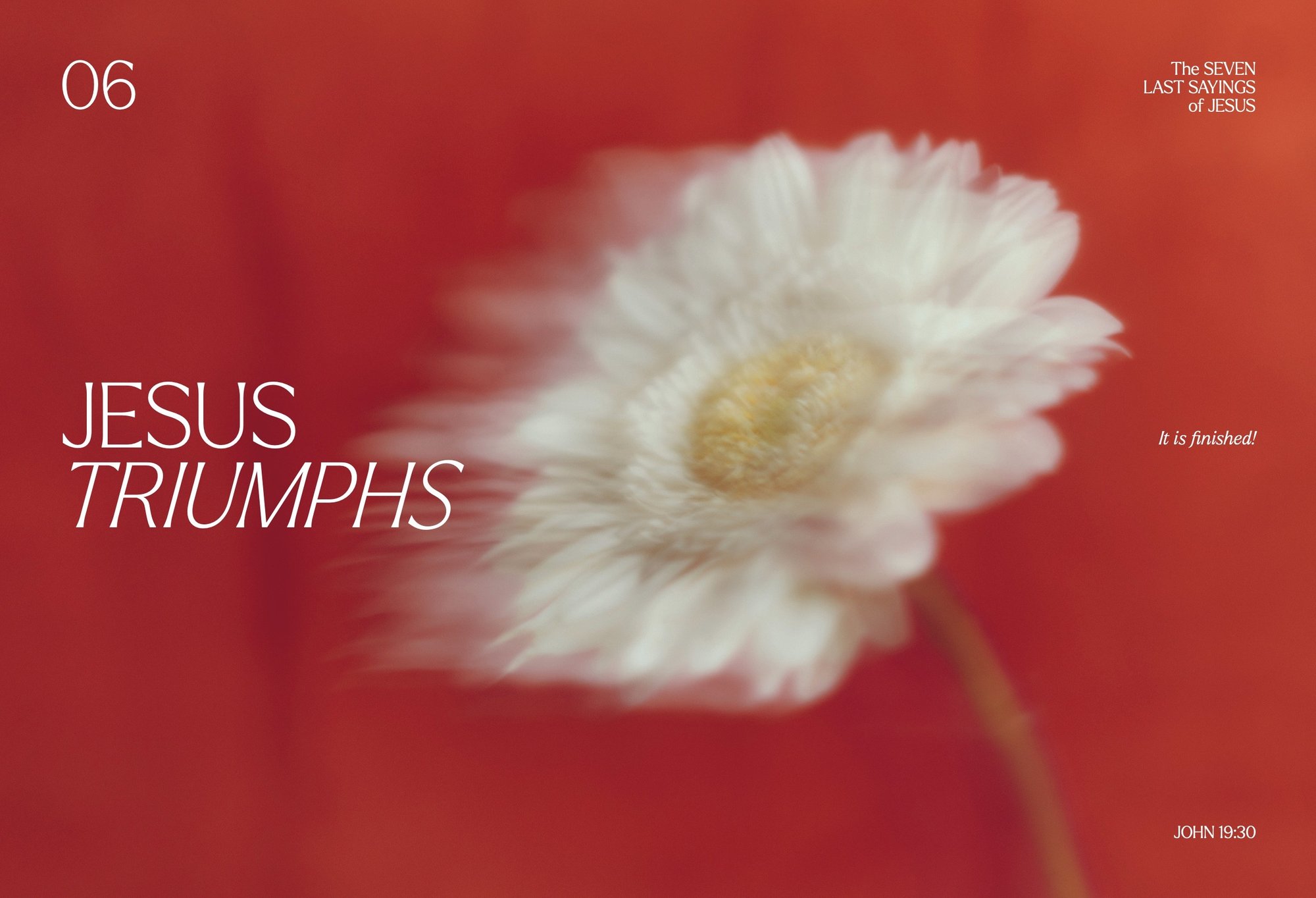 The Seven Last Sayings of Jesus: Interior spread, chapter 6 opener, Jesus Triumphs, pp. 78-79