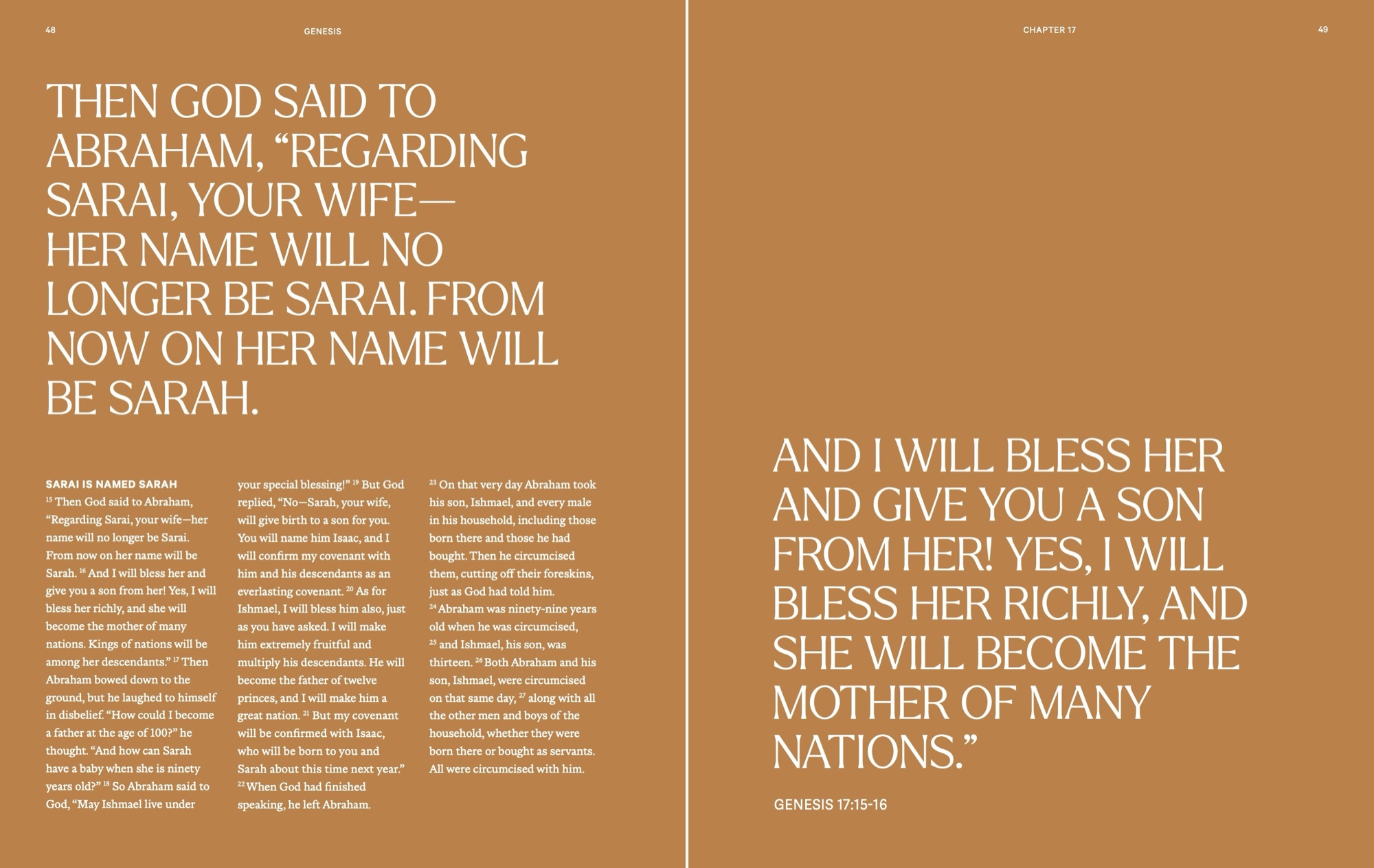 The Beginning: Interior spread, Genesis 17, pages 48-49